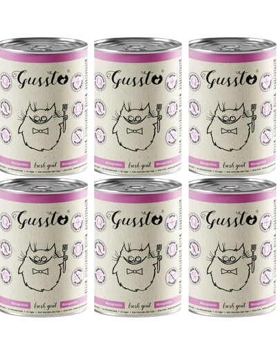 GUSSTO Cat Fresh Goat krmivo pre mačky s kozím mäsom 6x400g