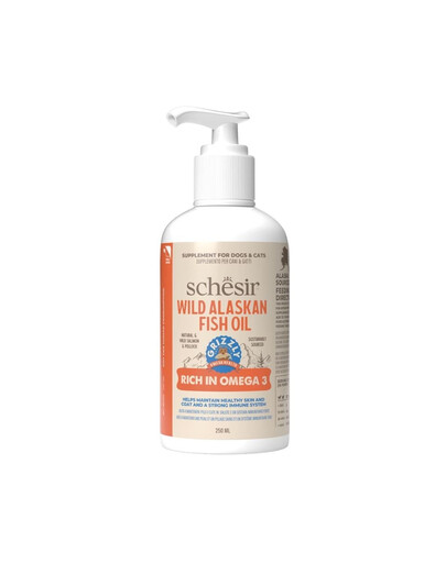 SCHESIR Omega 3 Plus 250 ml rybí olej pre psov alebo mačky