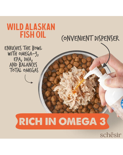 SCHESIR Omega 3 Plus 250 ml rybí olej pre psov alebo mačky