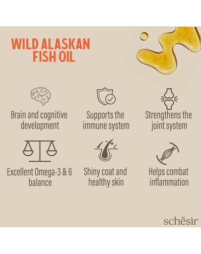 SCHESIR Omega 3 Plus 250 ml rybí olej pre psov alebo mačky
