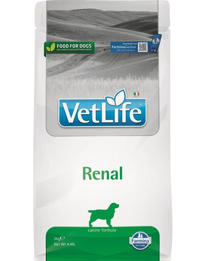 FARMINA Vet Life Renal Dog 2 kg krmivo pre psov s ochorením obličiek + FARMINA Vet Life Dental Treat Renal Medium/Maxi 100 g (7 ks) ZADARMO!