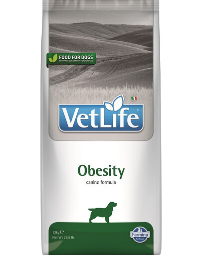 FARMINA Vet Life Obesity Dog 12 kg Krmivo pre psy s nadváhou + 3 x FARMINA Vet Life Dental Treat Obesity Mini 60 g (7 ks) ZADARMO!