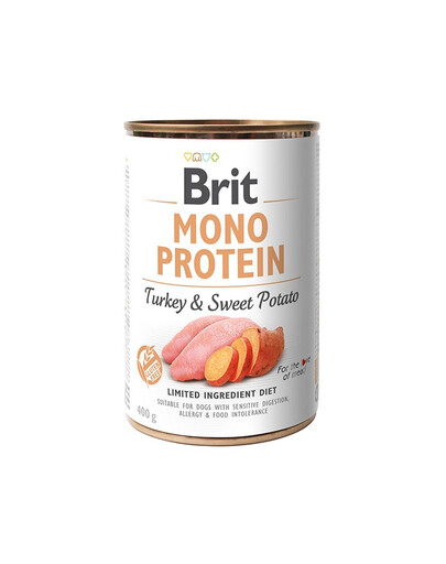 BRIT Mono Protein Turkey & Sweet Potato 400 g monoproteínové krmivo morčacie s batátmi