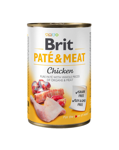 BRIT Pate&Meat Chicken 400 g paštéta s kuracím mäsom