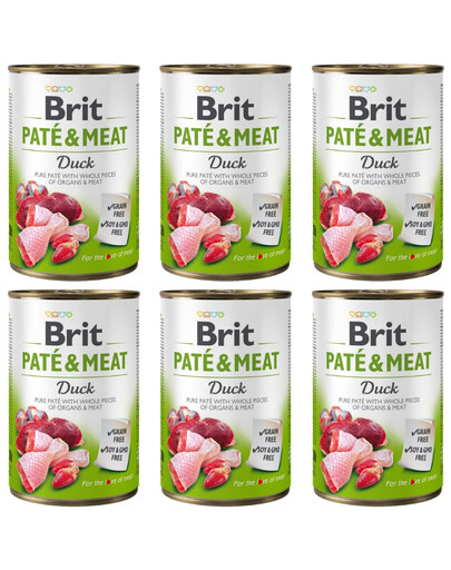 BRIT Pate&Meat Duck 6x400 g paštéta s kačacím mäsom