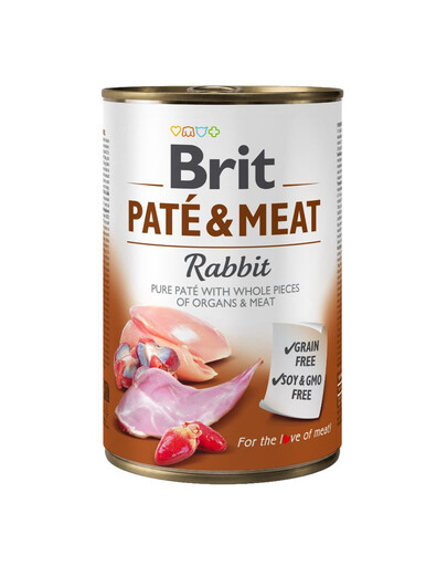 BRIT Pate&Meat Rabbit 400 g paštéta s králičím mäsom