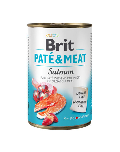 BRIT Pate&Meat Salmon 400 g paštéta s lososom