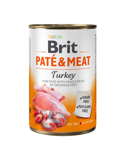 BRIT Pate&Meat Turkey 400 g paštéta s morčacím mäsom