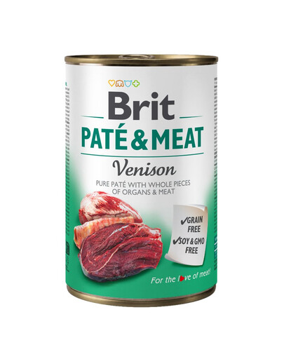 BRIT Pate&Meat Venison 400 g paštéta so zverinou