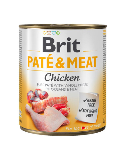 BRIT Pate&Meat Chicken 800g paštéta s kuracím mäsom