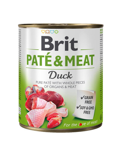 BRIT Pate&Meat Duck 800 g paštéta s kačacím mäsom