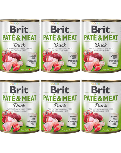 BRIT Pate&Meat Duck 6x800 g paštéta s kačacím mäsom