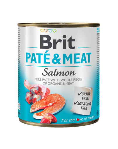 BRIT Pate&Meat Salmon 800 g paštéta s lososom