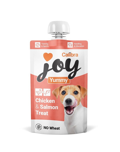 CALIBRA Joy Dog Yummy Chicken and Salmon Treat 100 g kurča a losos, mäsová pasta pre psov