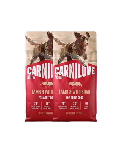 CARNILOVE Active Dog Lamb and Wild Boar Adult 2x12 kg jahňacina a diviak, pre dospelých psov