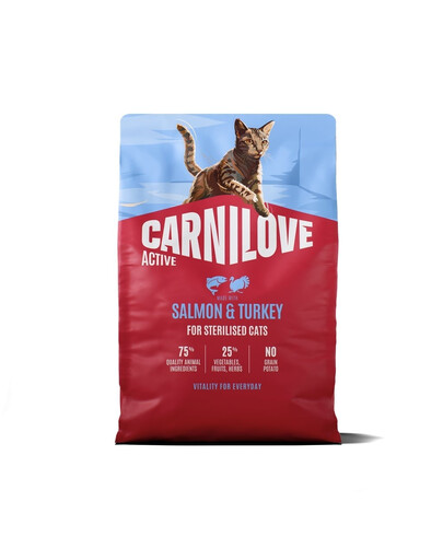 CARNILOVE Active Cat Salmon and Turkey Sterilised 2 kg łosoś i indyk, dla kotów sterylizowanych