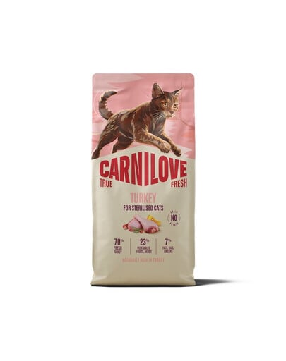 CARNILOVE True Fresh Cat Turkey Sterilised 6 kg morčacie, pre kocúry po sterilizácii