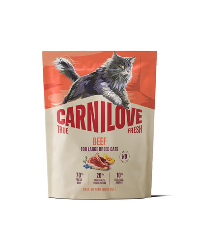CARNILOVE True Fresh Cat Beef Adult Large 400 g hovädzie, pre mačky veľkých plemien
