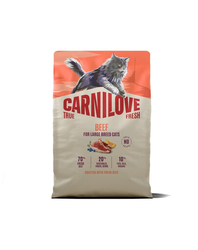 CARNILOVE True Fresh Cat Beef Adult Large 2 kg hovädzie, pre mačky veľkých plemien
