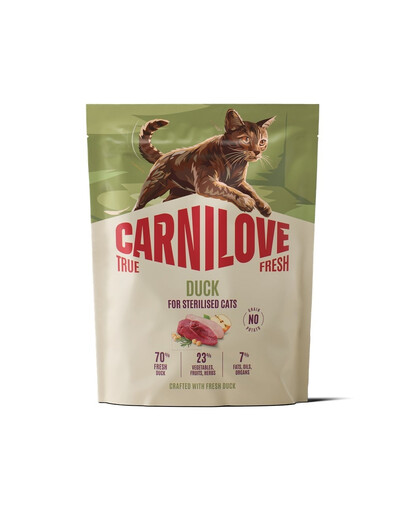 CARNILOVE True Fresh Cat Duck Sterilised 400 g kačica, pre mačky po sterilizácii