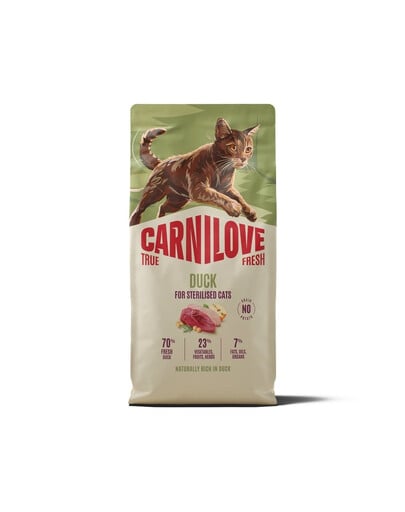 CARNILOVE True Fresh Cat Duck Sterilised 6 kg kačica, pre mačky po sterilizácii