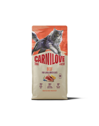 CARNILOVE True Fresh Cat Beef Adult Large 6 kg hovädzina, pre mačky veľkých plemien