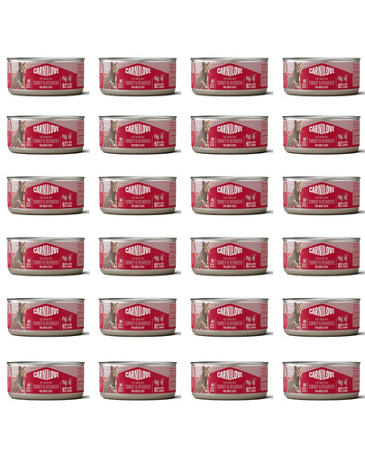 CARNILOVE Cat Can Paté Turkey and Reindeer 24x100 g s morčacím a sobím mäsom, paštéta pre mačky