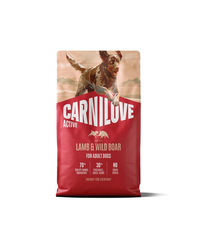CARNILOVE Active Dog Lamb and Wild Boar Adult 4 kg jahňacina a diviak, pre dospelých psov