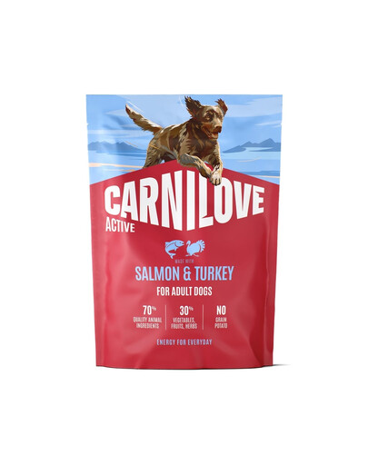 CARNILOVE Active Dog Salmon and Turkey Adult 1,5 kg losos a morčacie, pre dospelých psov
