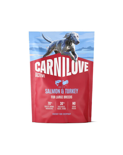 CARNILOVE Active Dog Salmon & Turkey Adult Large Breeds 1,5 kg losos a morčacie, pre dospelých psov veľkých plemien