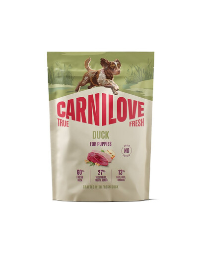 CARNILOVE True Fresh Dog Duck Puppies 1,5 kg krmivo s čerstvou kačicou pre šteniatka
