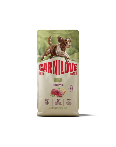 CARNILOVE True Fresh Dog Duck Puppies 12 kg krmivo s čerstvou kačicou pre šteniatka