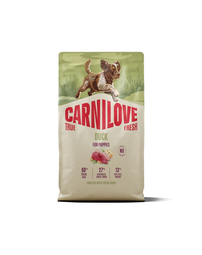 CARNILOVE True Fresh Dog Duck Puppies 4 kg krmivo s čerstvou kačicou pre šteniatka