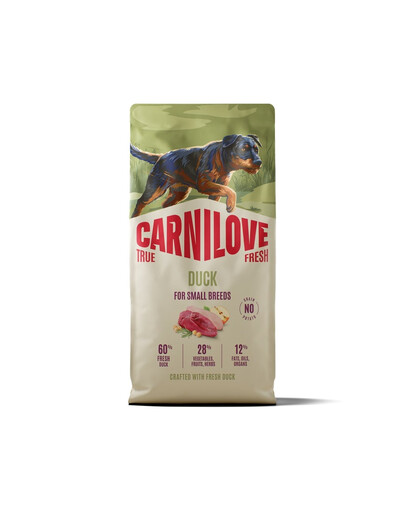CARNILOVE True Fresh Dog Duck Adult Small Breeds 1,5 kg krmivo s čerstvou kačicou pre dospelých psov malých plemien