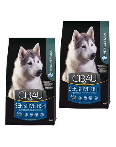 CIBAU Sensitive Adult Medium/Maxi 2 x 12kg+2kg Kompletné krmivo pre dospelých psov