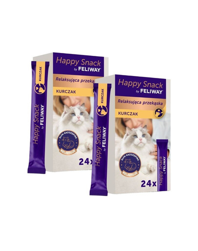 FELIWAY Happy Snack Chicken 48x15 g s kuracím mäsom, relaxačná maškrta pre všetky mačky
