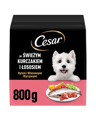 CESAR Adult s kuracím a lososom 800g krmivo pre psa