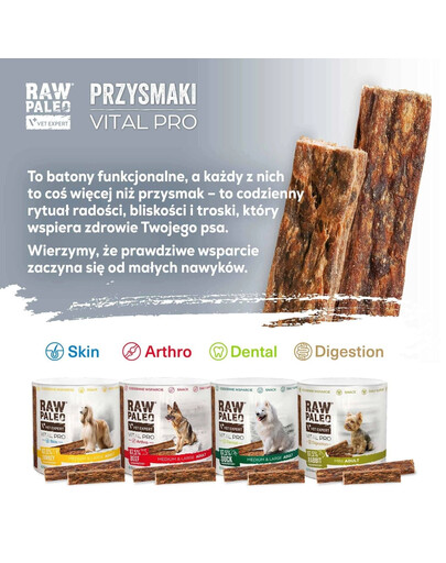 RAW PALEO Vital Pro Dental Duck Mini 100g monoproteinowy przysmak funkcjonalny dla psów