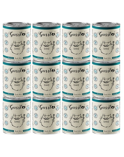 GUSSTO Fresh Deer 12x400 g čerstvý jeleň, monoproteínové krmivo pre mačky