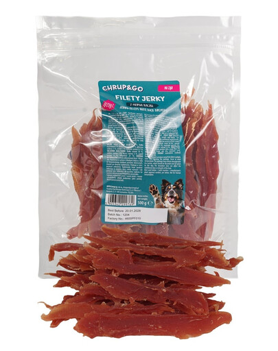 CHRUP&GO Filety sušené mäso s kačacími prsiami 500 g pochúťka pre psa