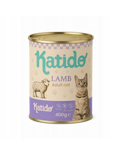 KATIDO Adult Cat Jahňacie a teľacie mäso Mix príchutí 6 x 400 g krmivo pre mačky