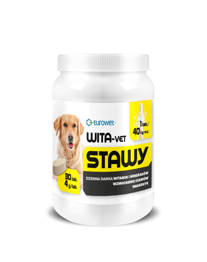 EUROWET Wita-Vet Stawy 4G 30 tab. vitamíny a minerály na kĺby pre psov