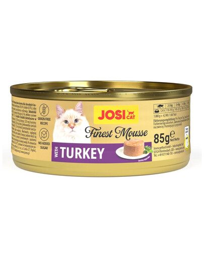 JOSERA JosiCat Finest Mousse with Turkey 85 g pena s morkou pre mačky