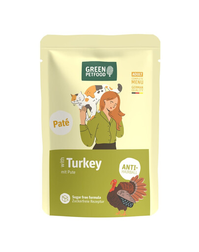 GREEN PETFOOD Cat Paté with Turkey 85 g s morčacím mäsom, paštéta pre mačky