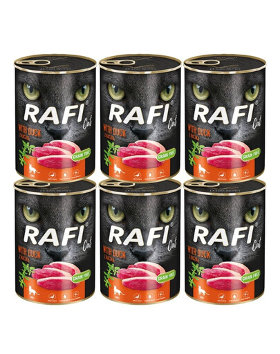 RAFI Cat adult s kačicou 6x400 g pre dospelé mačky