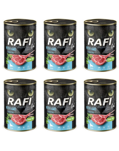 RAFI Cat Adult s jahňacím mäsom 6x400 g krmivo pre sterilizované mačky
