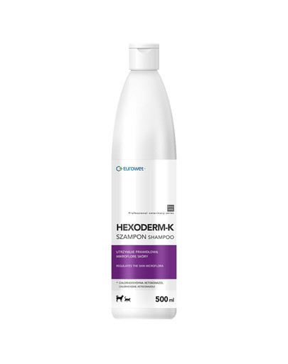 EUROWET Hexoderm-K 500 ml dermatologický šampón pre psov a mačky