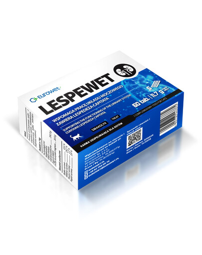 EUROWET Lespewet 60 tab. tablety podporujúce funkciu močového systému pre mačky
