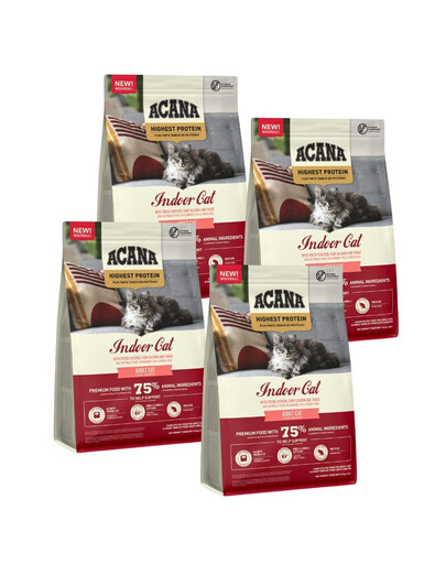 ACANA Highest Proteín Indoor Cat 4x1,8 kg s morskými rybami pre mačky chované vo vnútri