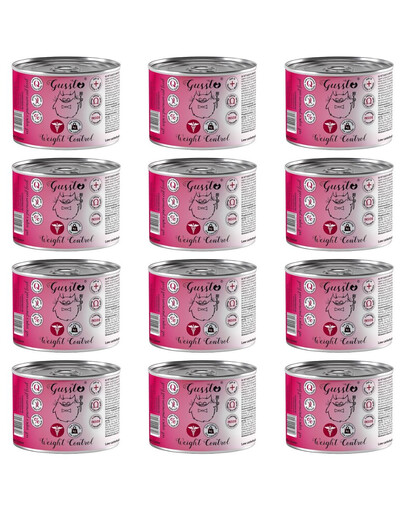 GUSSTO Vet Weight control Cat konzerva 12x200 g krmivo pre mačky s nadváhou